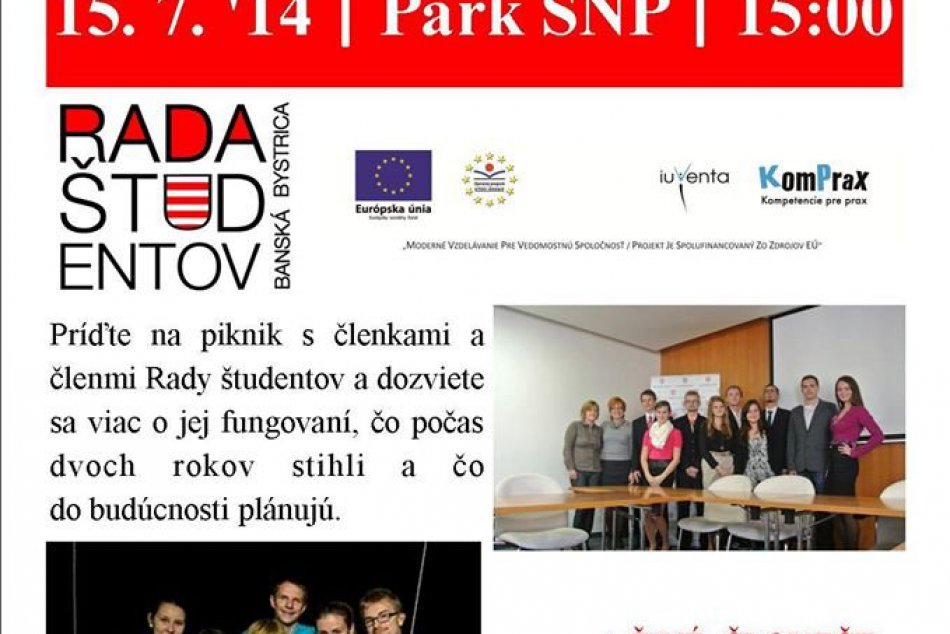 Mladí Banskobystričania chystajú piknik v parku pod Pamätníkom SNP