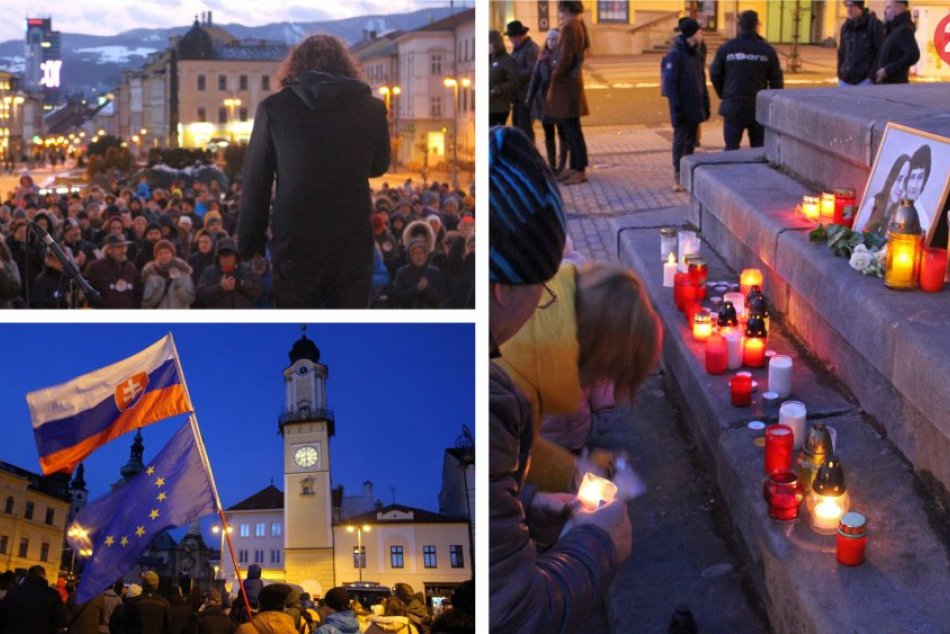 Ilustračný obrázok k článku Na námestí sa rozhoreli sviečky: Bystričania spomínali na Jána a Martinu, FOTO