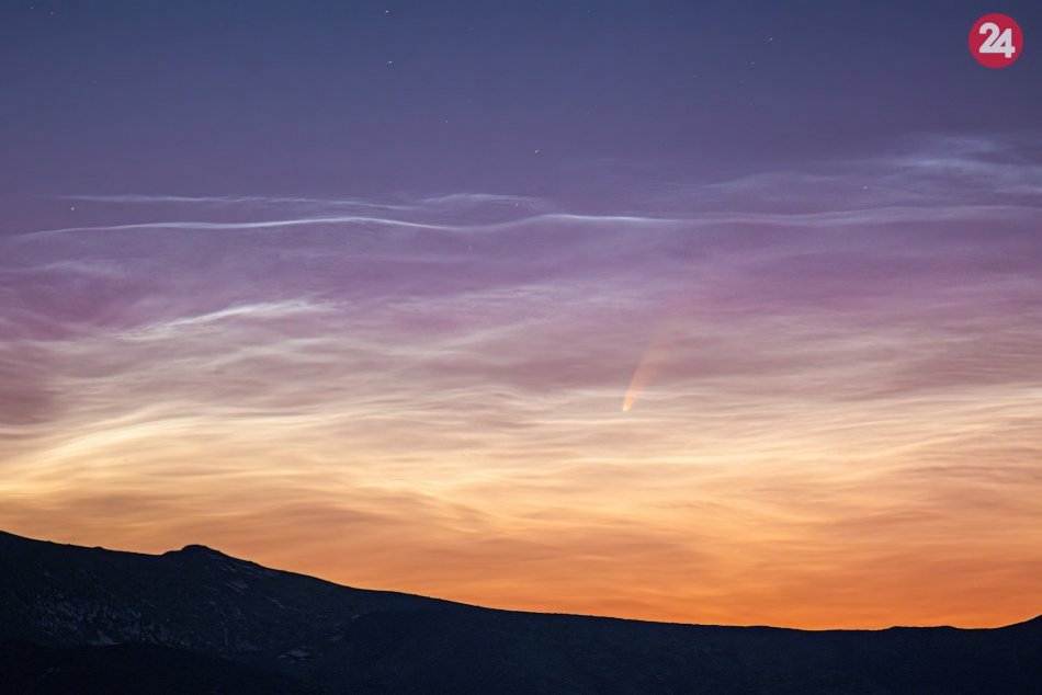 Ilustračný obrázok k článku Úchvatné zábery zachytené pri Bystrici: Letiaca kométa v plnej kráse, FOTO