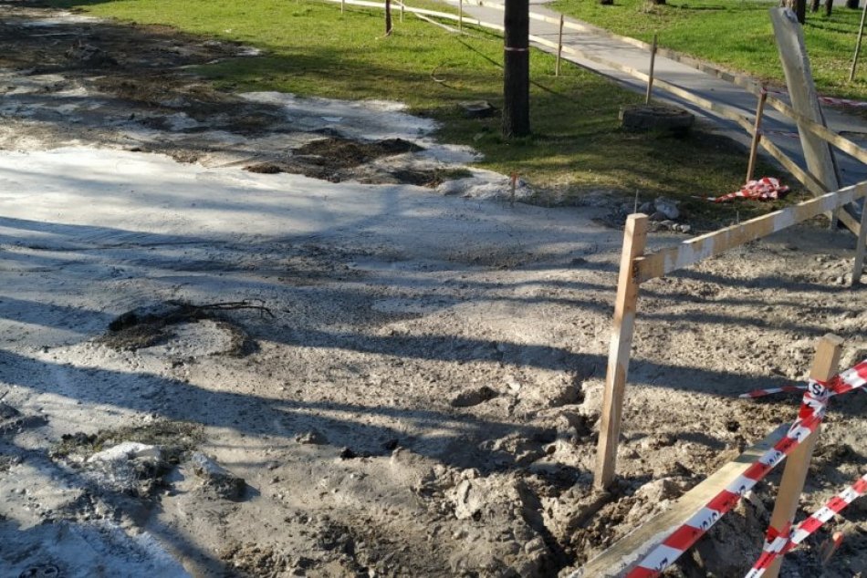 V OBRAZOCH: Stromy pri Hrone v Bystrici zalial cement