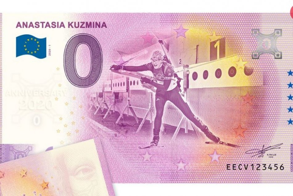 Nasťa Kuzminová na suvenírovej bankovke